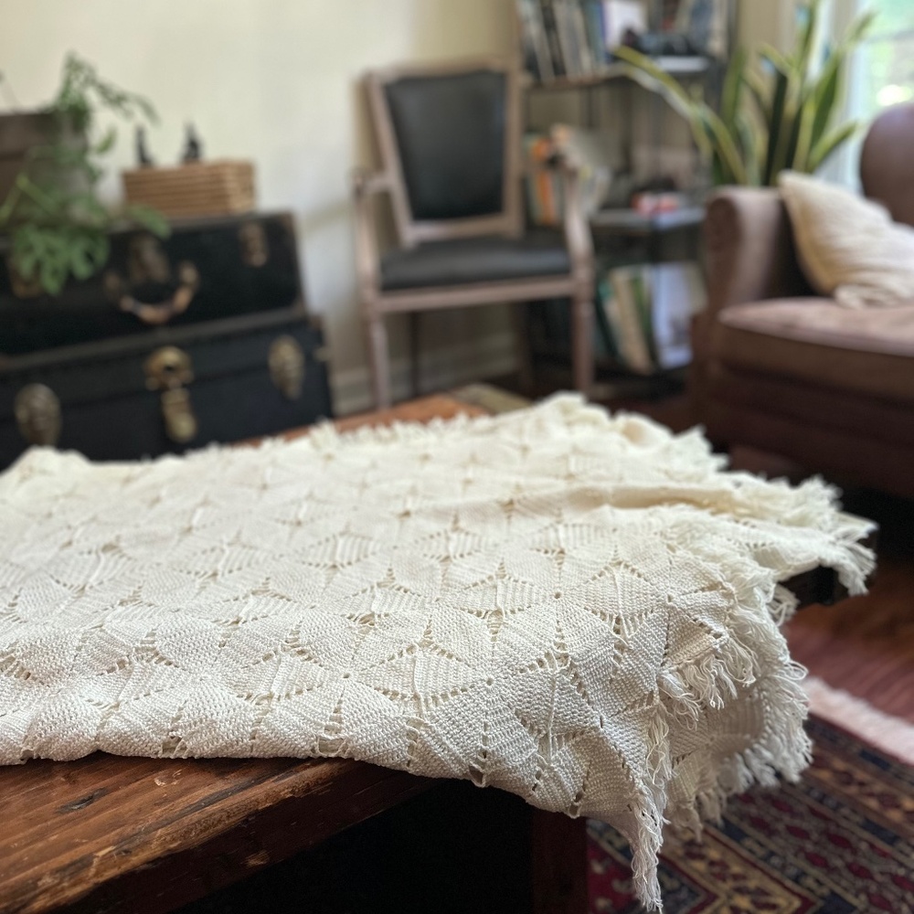 Vintage Hand-Crocheted Afghan
